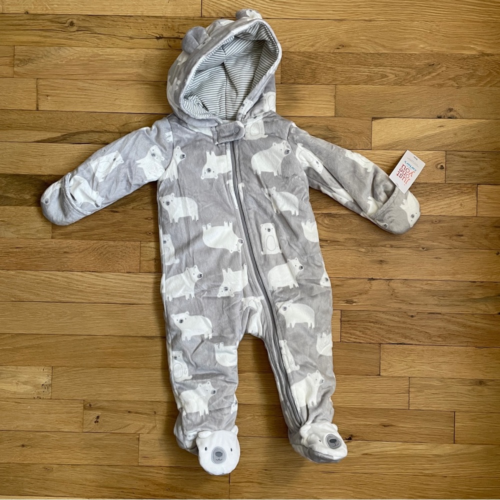 Carter's Just One You® Baby Polar Bear
Snowsuit - Gray 9M | Winter clothes